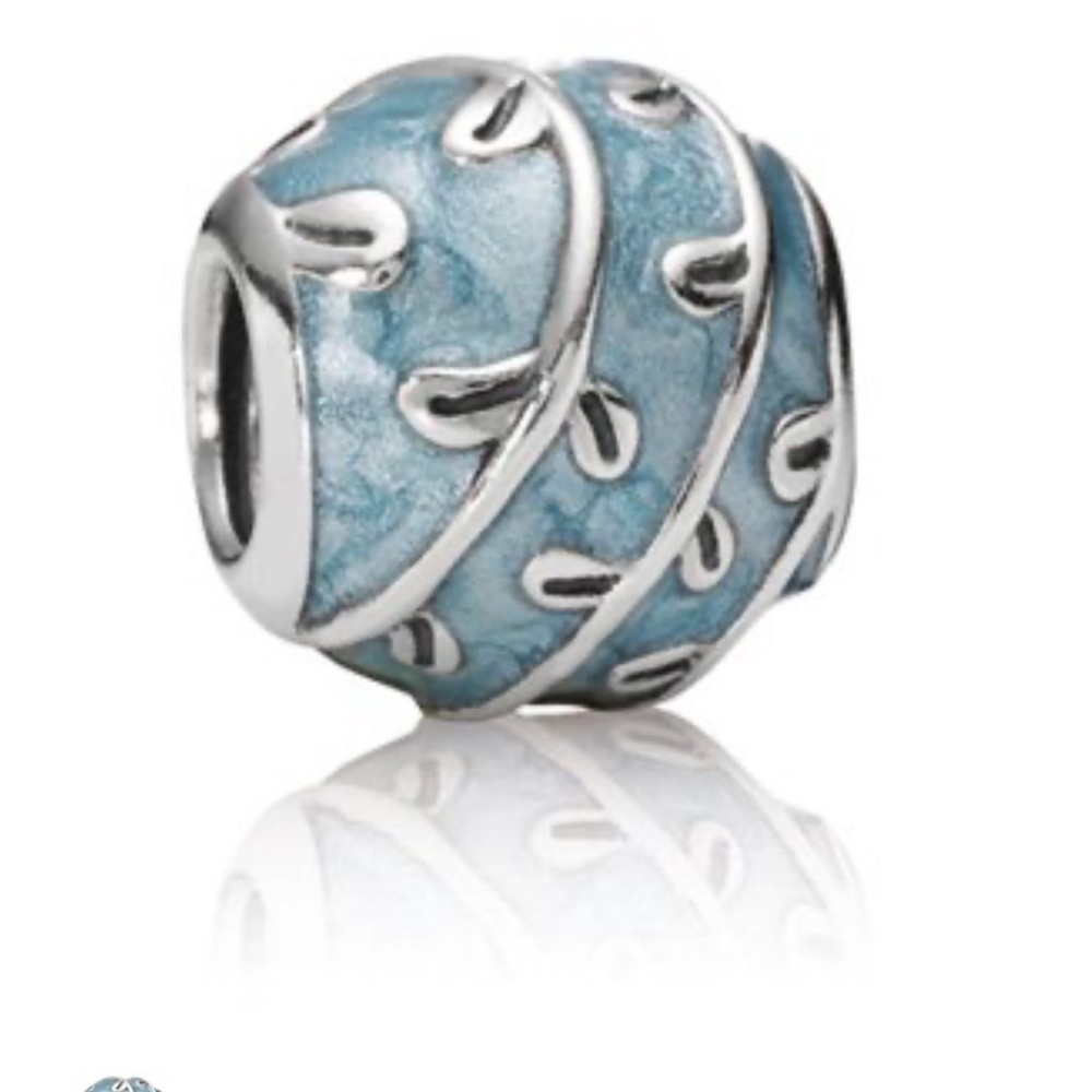PANDORA Light Blue Enamel Vines Charm